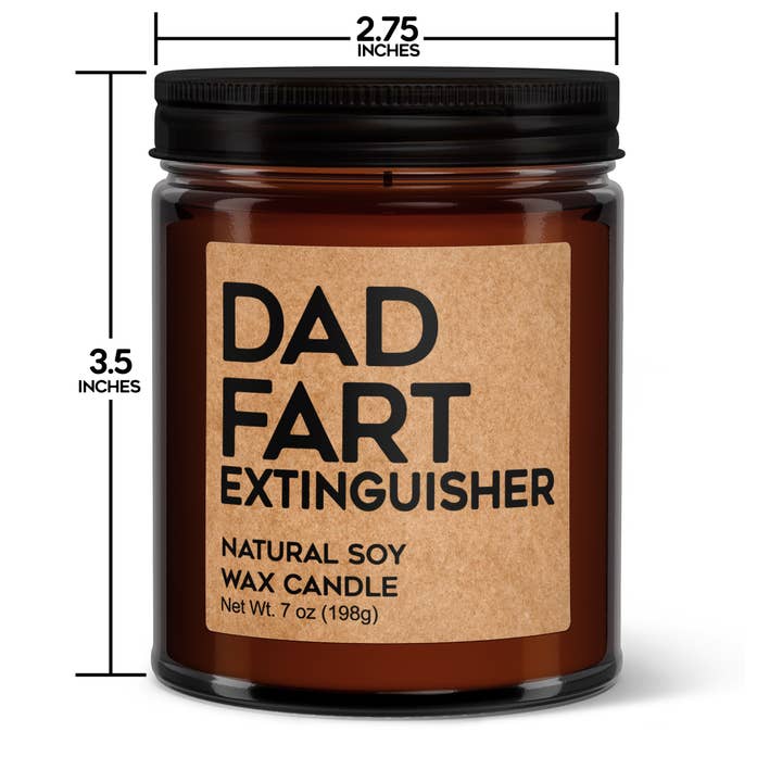 Wi-Wear - Wholesale Jar/Filled Candle - Dad Fart Extinguisher Soy Candle - Scented / Votive Candle1