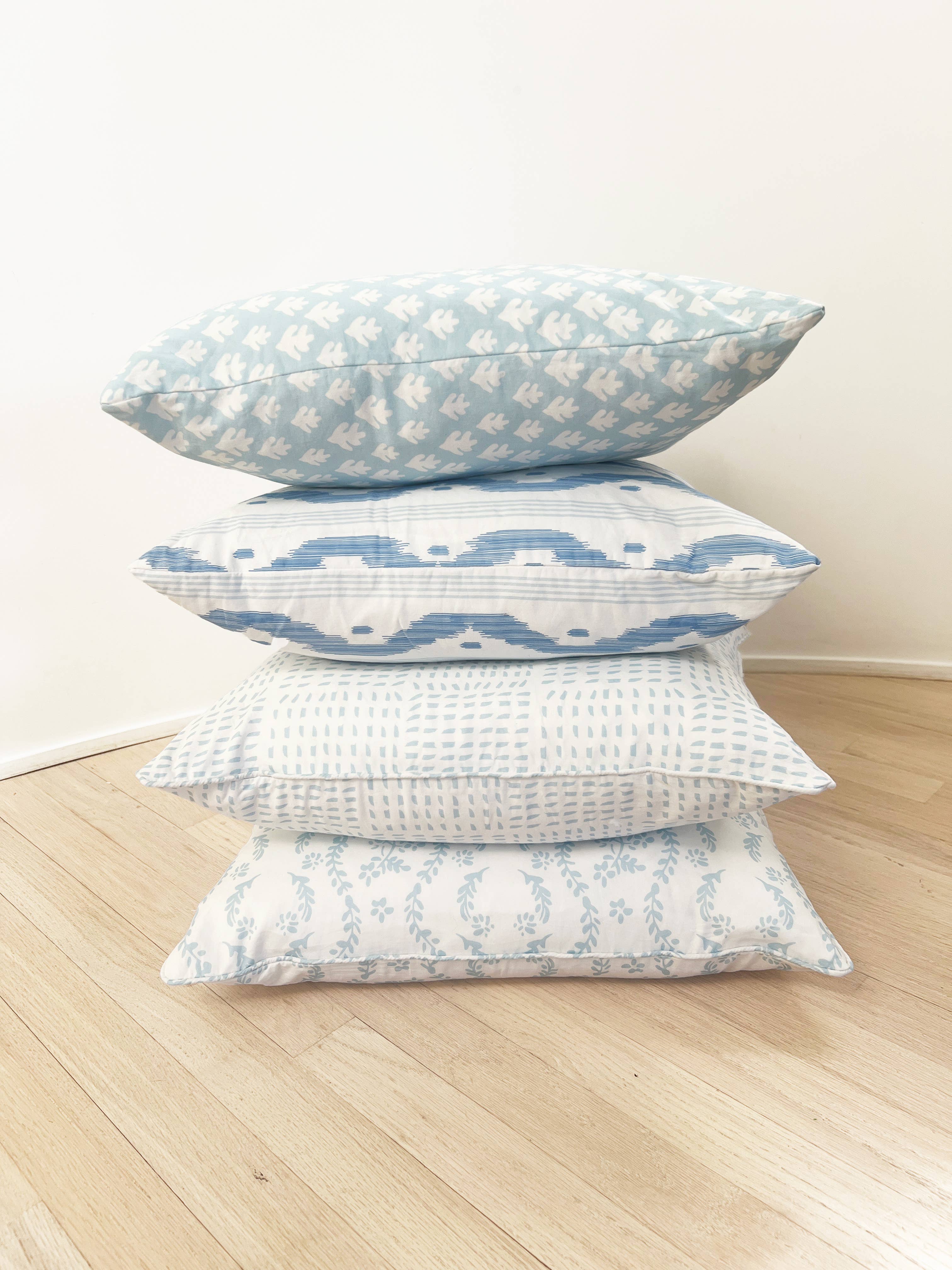 Sweet Pea And Whimsy - Wholesale Throw/Decorative Pillow - Napnook Throw Pillow Cover -  Blue Ikat2