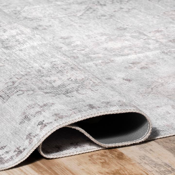 Beige Krystin Distressed Machine Washable Area Rug for wholesale on Faire14