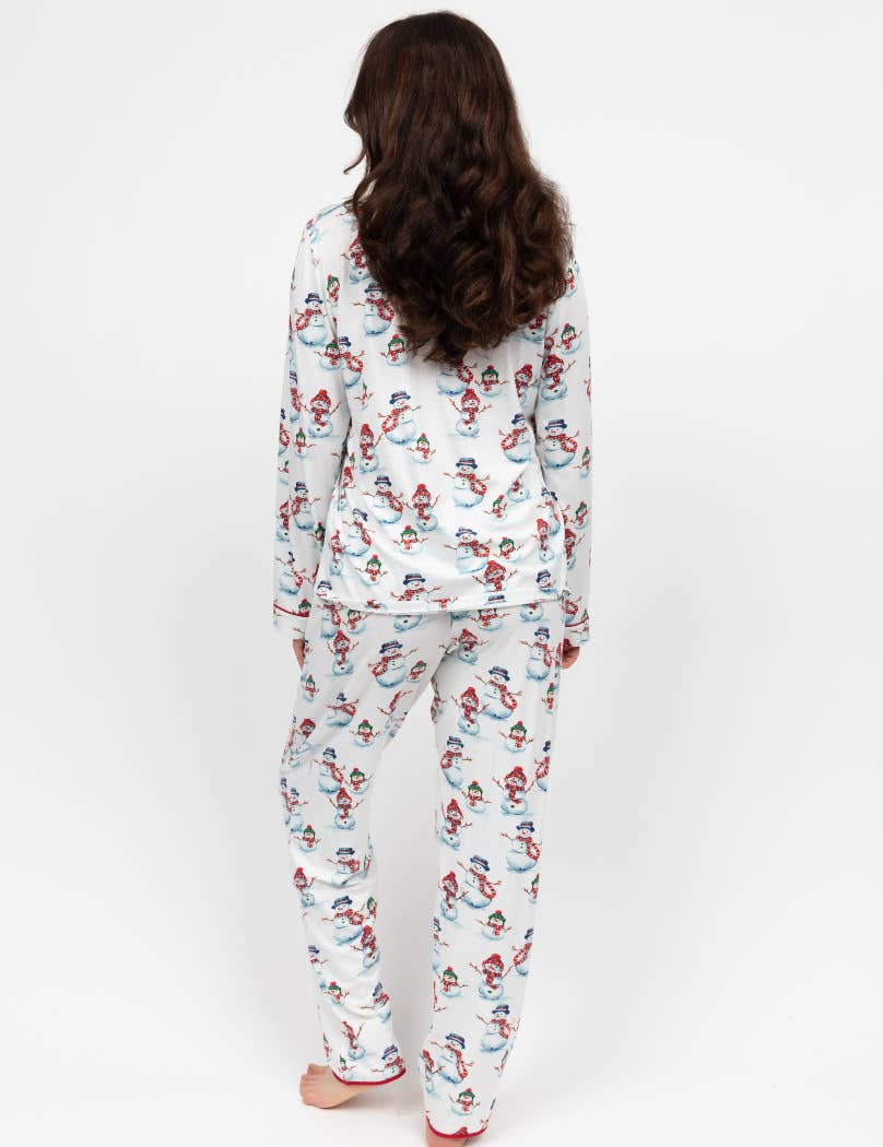 Cyberjammies – wholesale Sleepwear set – Women's – Blaze Snowman Print Pyjama Set1