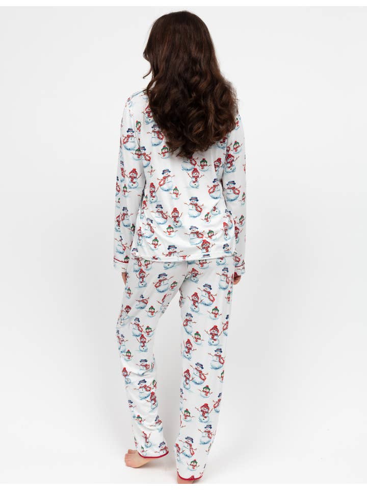 Cyberjammies – wholesale Sleepwear set – Women's – Blaze Snowman Print Pyjama Set1
