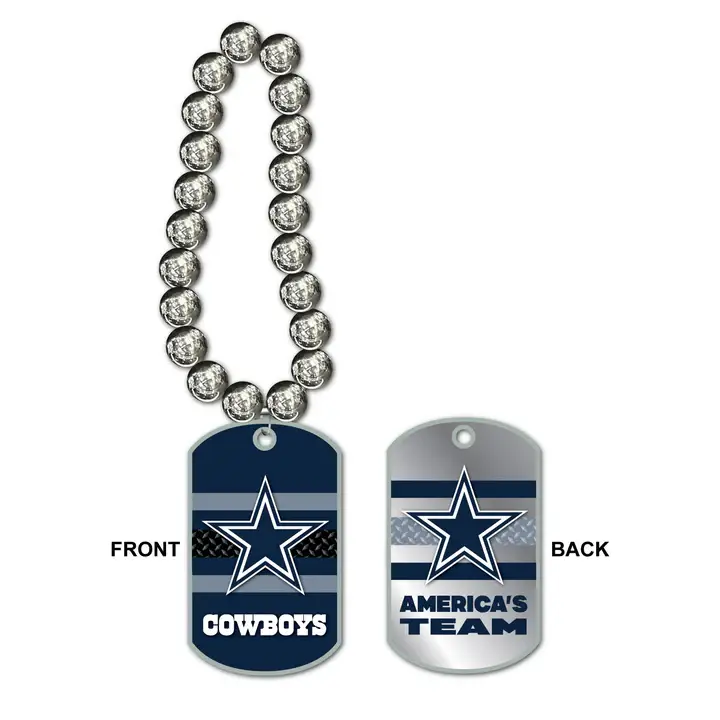 Wholesale Dallas Cowboys Jumbo Dog Tag Necklace for your store Faire