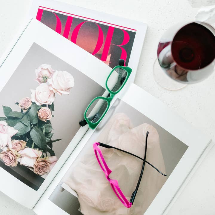 eyejets - Vendita all'ingrosso Occhiali da vista - Donna - Occhiali da lettura Sydney Green Velvet, aste nere opache3