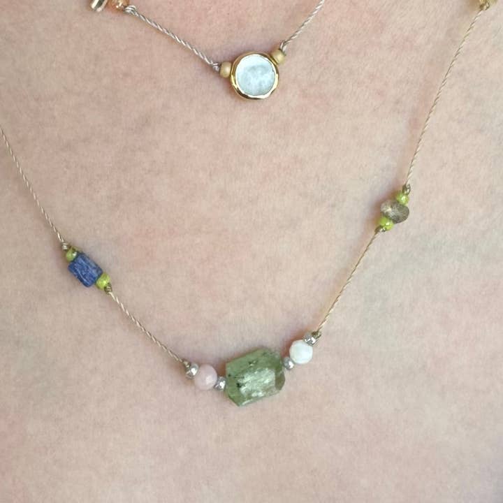 Silver Sparrow Jewelry - Wholesale Pendant/Charm Necklace - Green Kyanite Necklace1