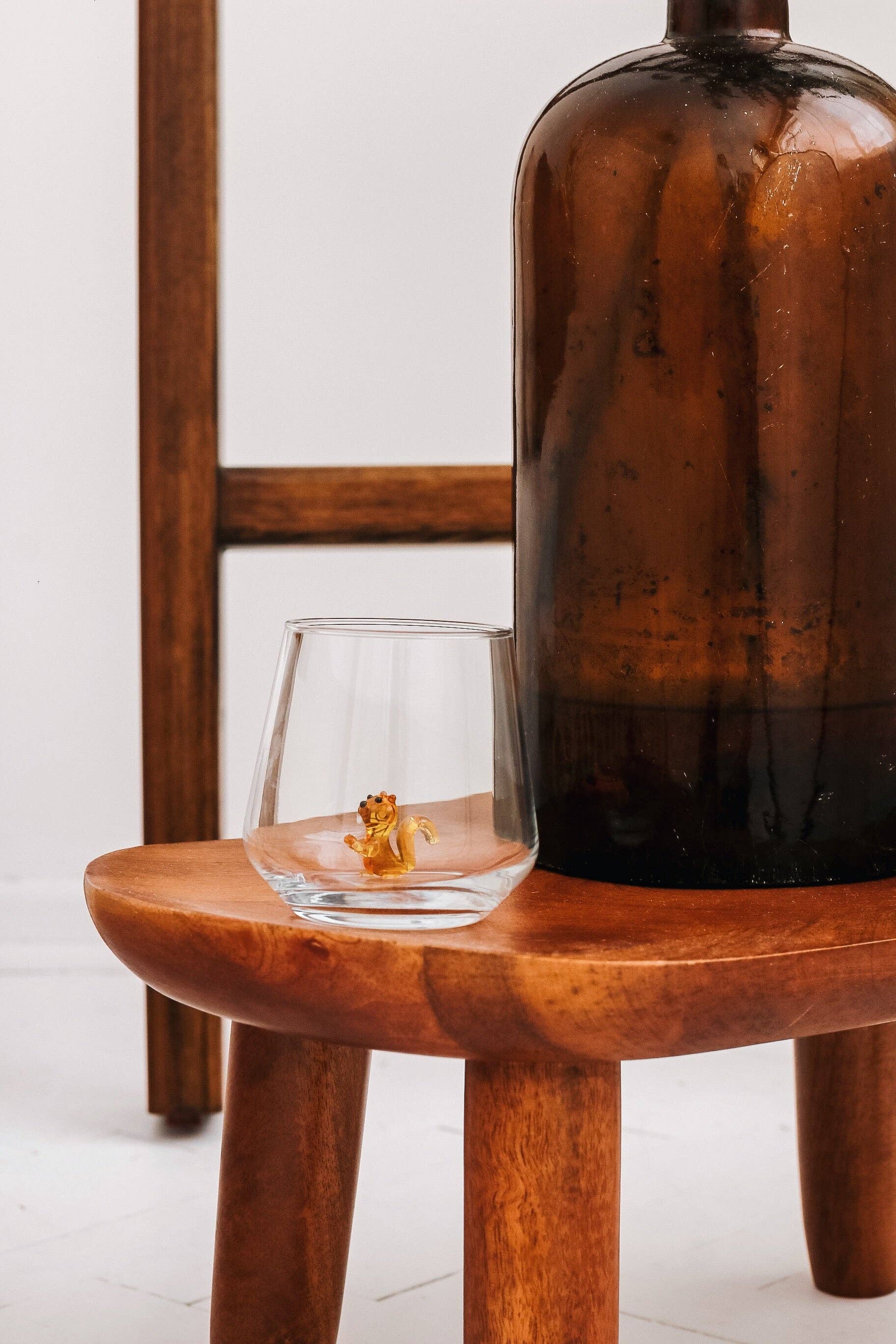 MINIZOOUSA - Wholesale Drinking Glass/Cup - Handmade Squirrel Figure Drinking Glass4