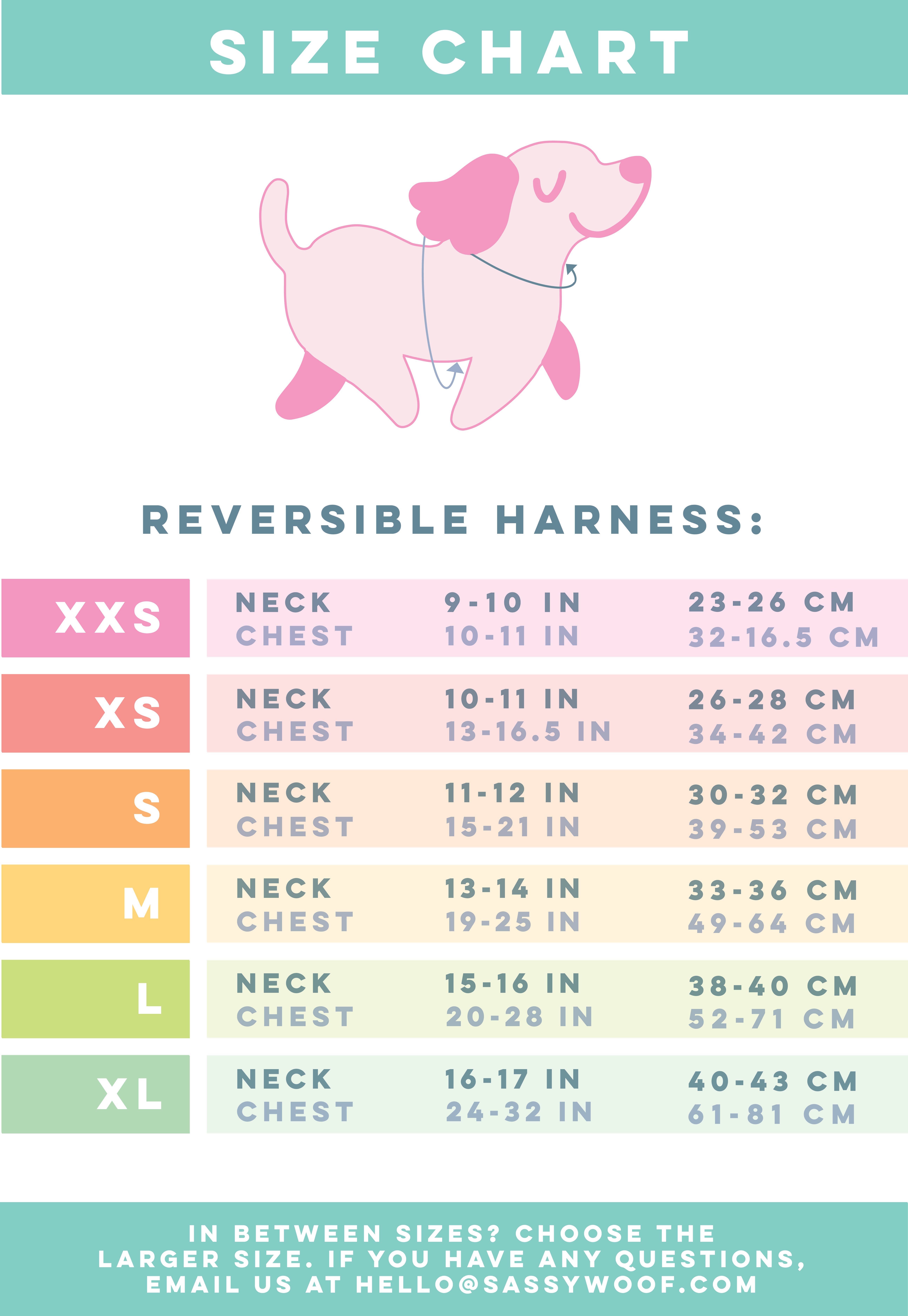 SASSY WOOF – wholesale Dog Harness – 'Dolce Rose' Reversible Dog Harness