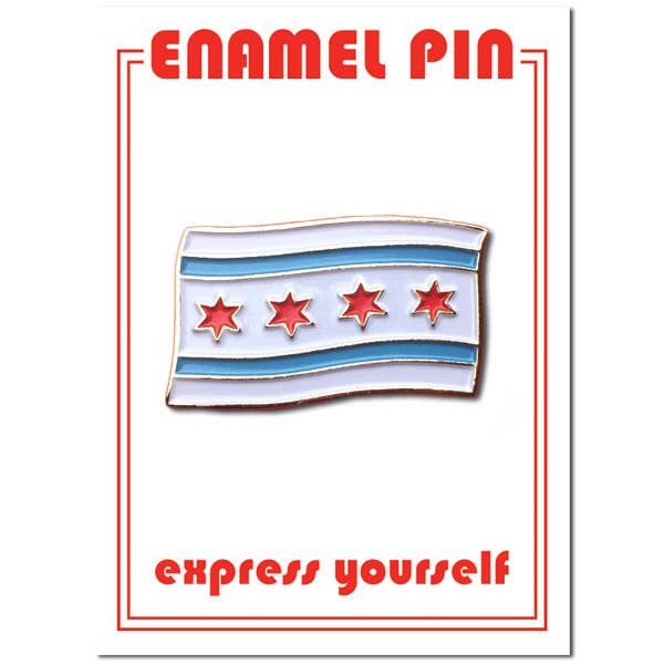 Chicago Flag Pin for wholesale by THE FOUND