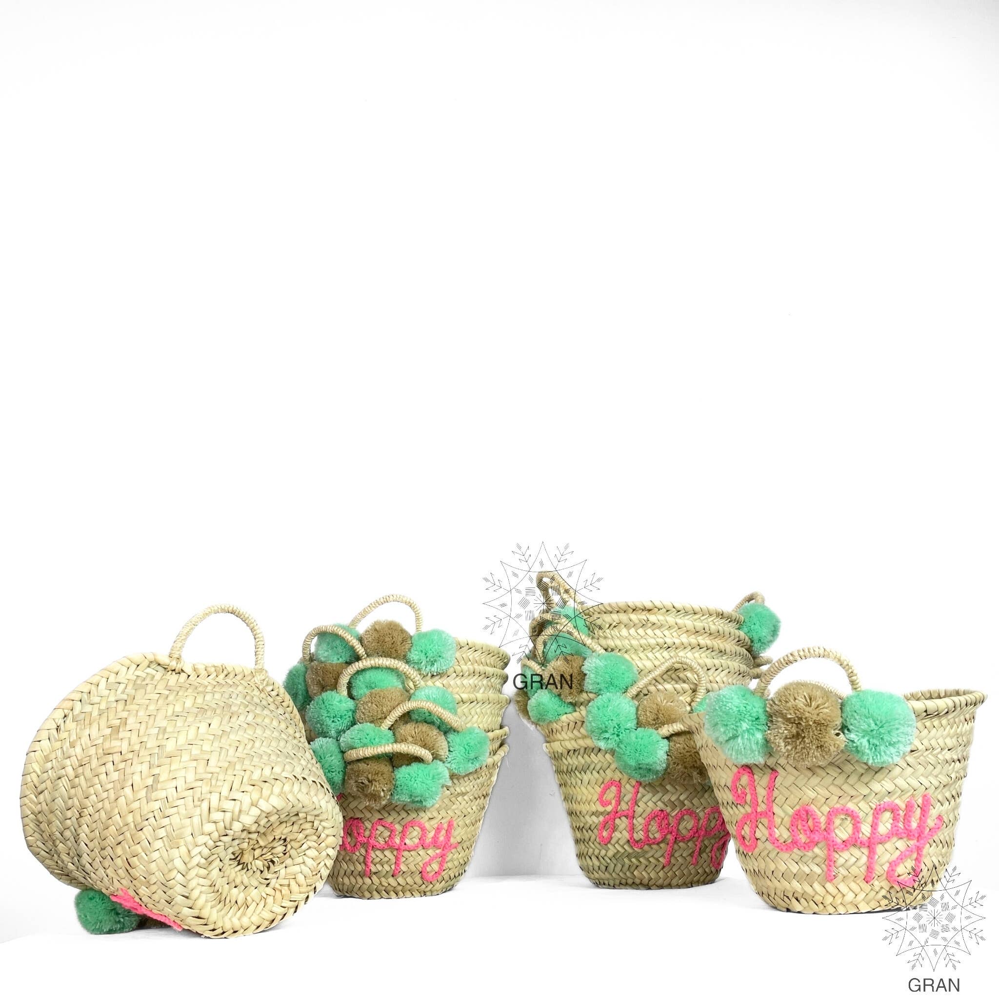 Gran Wholesale - Wholesale Tote Bag - Women's - Custom Basket With Pom Poms, Moroccan Bridesmaid Tote Bags.17