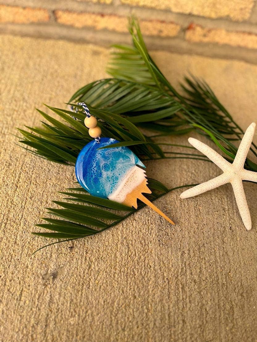 NMinnick Designs - Wholesale Ornament - Horseshoe Crab Ocean Resin Ornament6