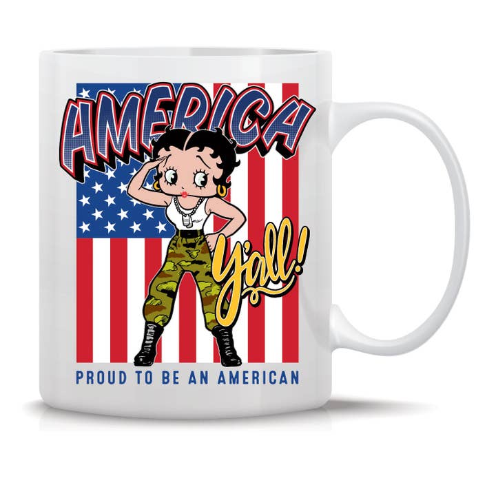 Tasse à café Betty Boop America Y'All pour la vente par Artopia