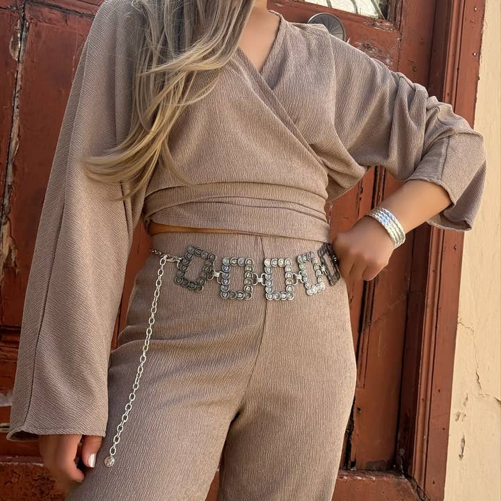 Christina Christi - Wholesale Belt - Women's - Silver Chain Belt, Women Belt, Silver Belt Buckles, Chain