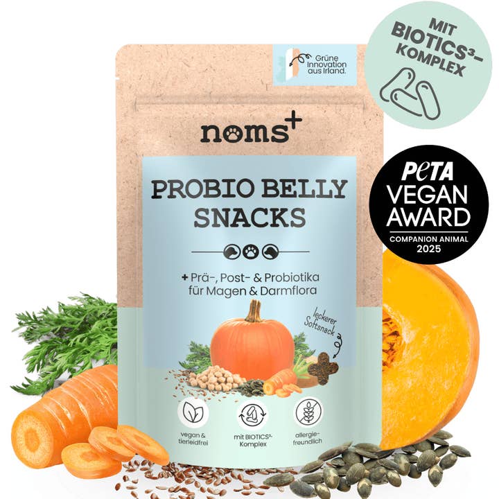 Probio Belly Snacks för hundar med BIOTICS³-komplex: Prebiotika, Probiotika & Postbiotika för wholesale av Noms+