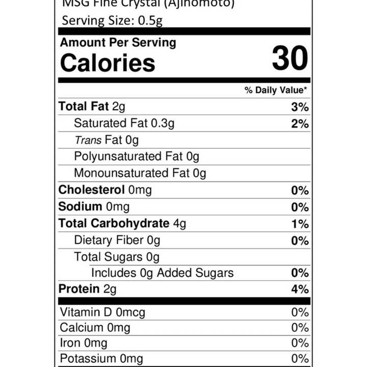 Aiva Products - Wholesale Dried Spice - MSG Fine Crystal (Ajinomoto)