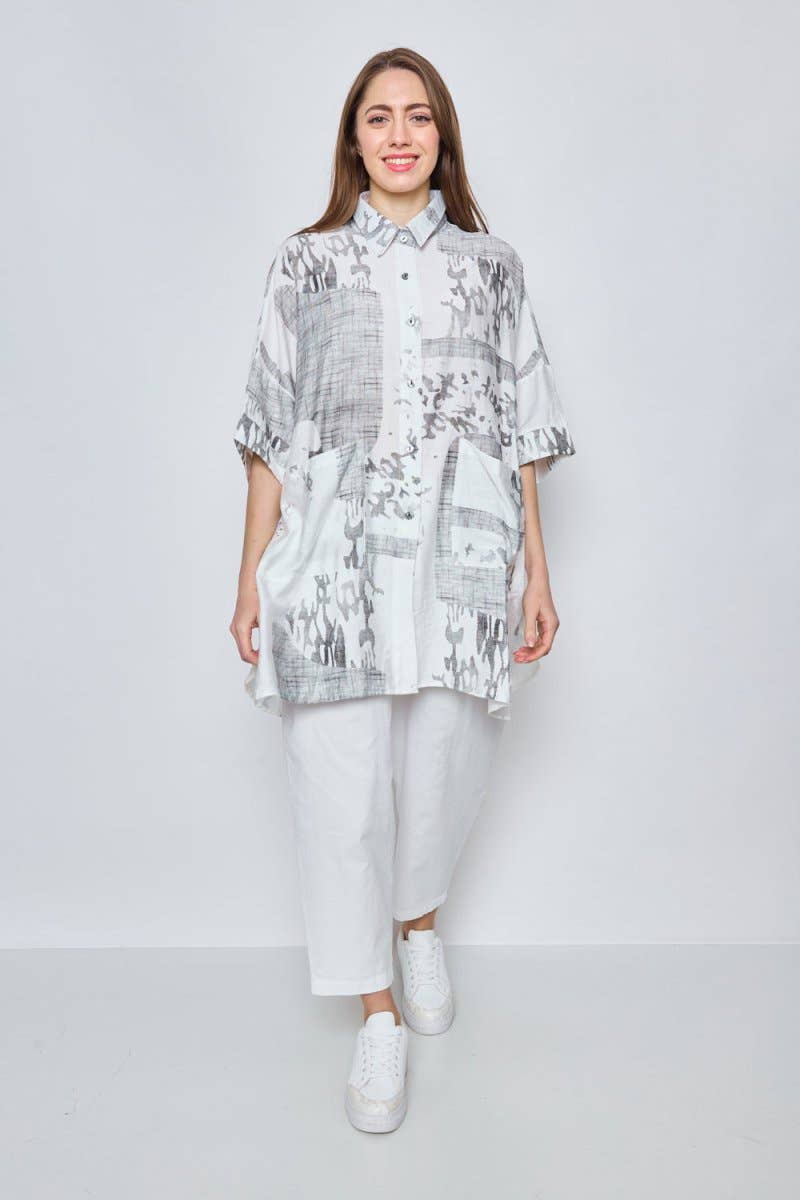 BELLA BLUE - Wholesale Tunic - Women's - Top - E68-H50984