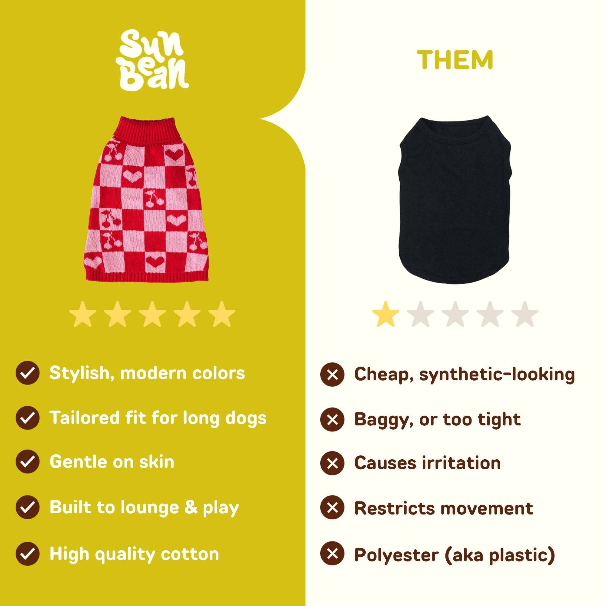 Sunbean - Wholesale Pet Sweater - Dog - Roll Neck Dog Knitted Love Sweater4