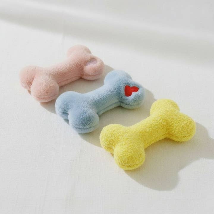Brinquedo de Pelúcia Colorido em Forma de Osso e Coração para Cão por atacado de kapeit