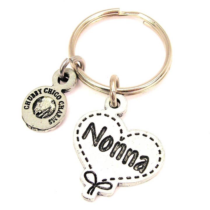 Nonna Quiltet hjerte nøglering for engroshandel hos Chubby Chico Charms