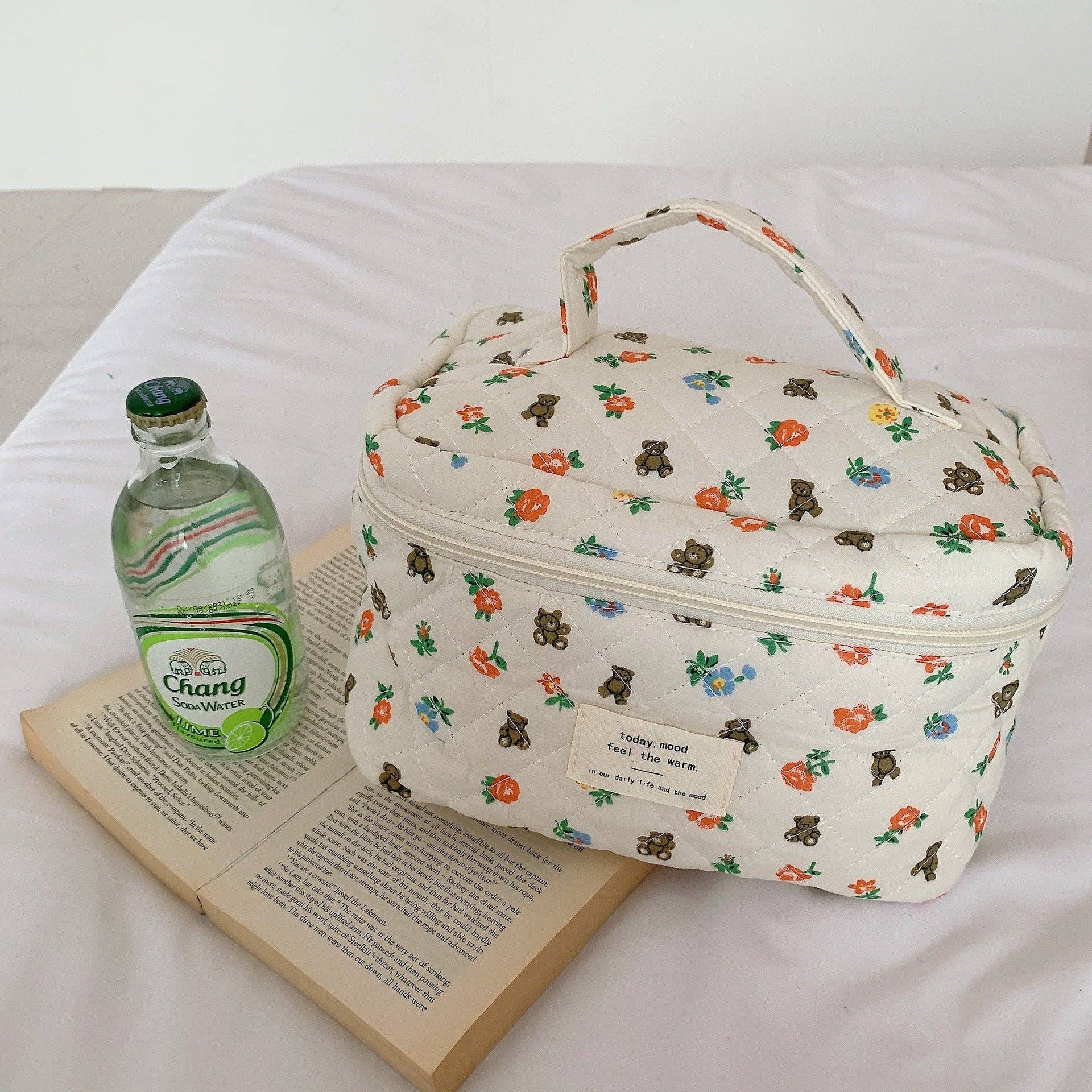 Funkyrel® Atzbranding Limited - Vente Trousses de maquillage/cosmétique - Cosbai - Grande trousse de toilette fleurie pour rangement0