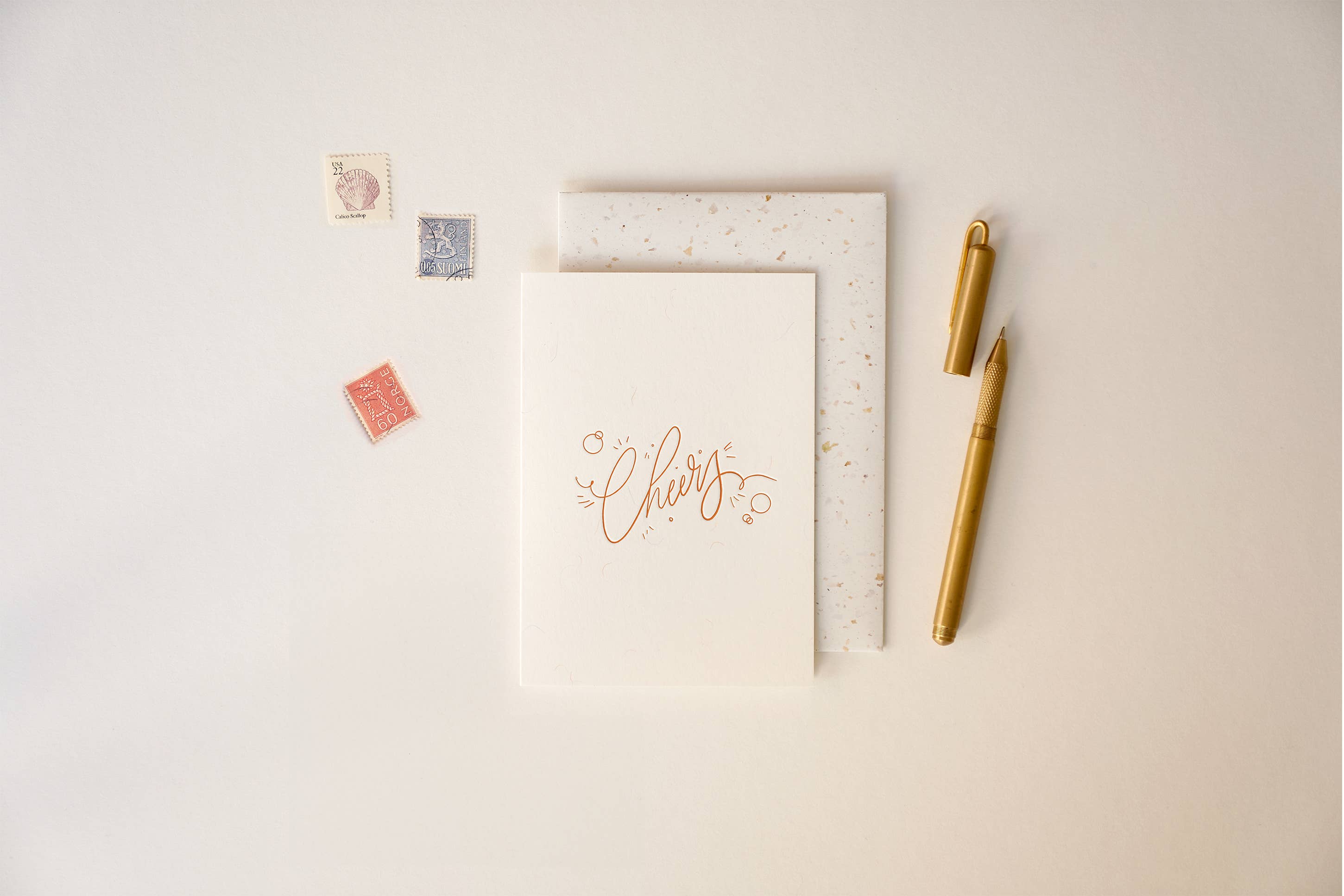 Tankerville Press – wholesale Everyday greeting card – Letterpress Greetings Card - Cheers