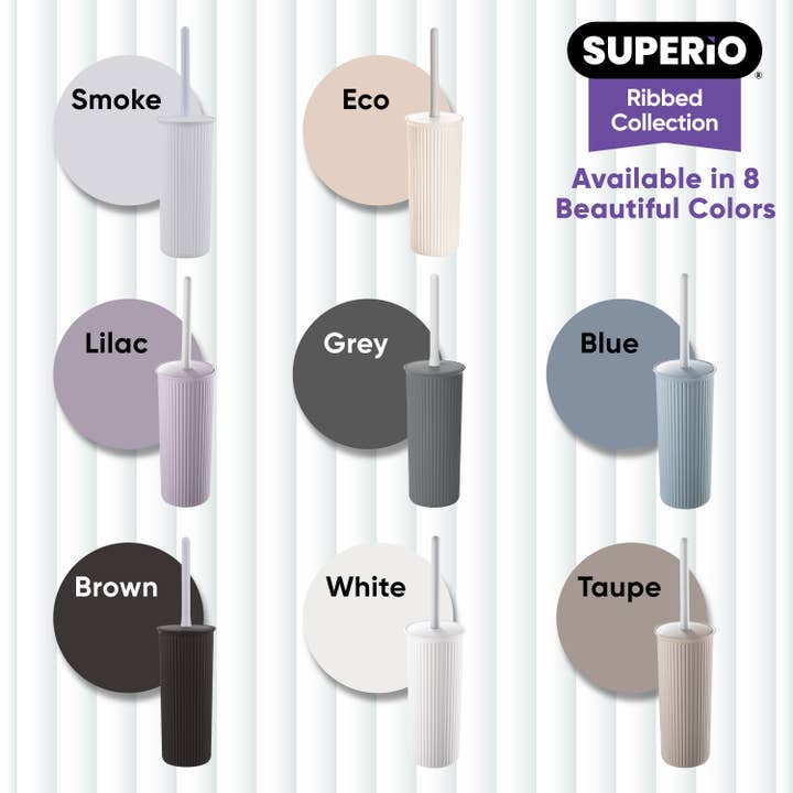 Superio Brand – Großhandel WC-Bürsten – Rippensammlung Toilettenbürste und Halter-CS11