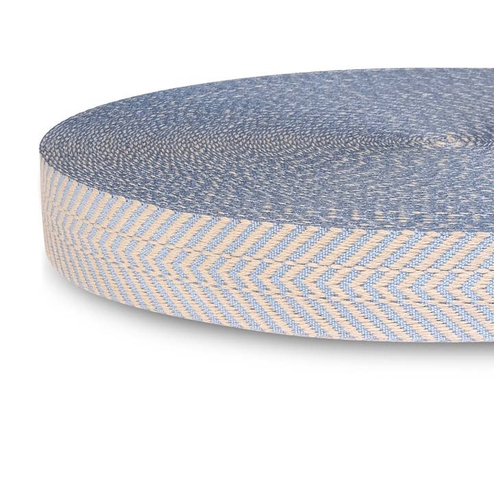 Dream Trimming Goods LLC - Wholesale Craft Supplies - 1.5 inch x50 yard Blue-Natural Cotton Webbing Strap for Bag3