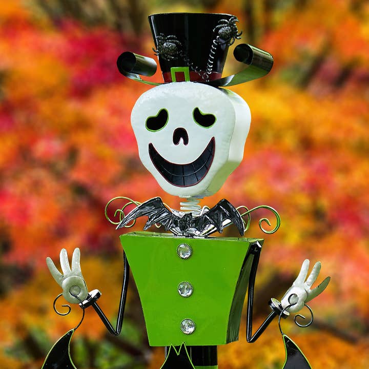 Zaer Ltd. International - Wholesale Decorative Figurine - Iron Halloween Skeleton Figurine "Becca" - BULK DISCOUNT-33