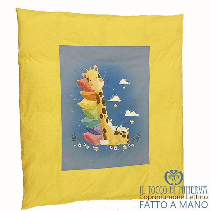 Children's Duvet Cover Giraffe Single Bed 160 cm x 140 cm - Handmade for wholesale by Il Tocco di Minerva