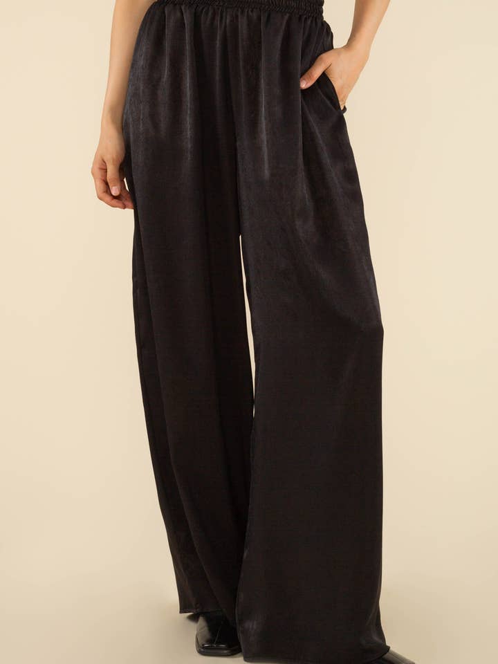 NLT - Wholesale Pants - Women's - Florence Flowy Satin Pants