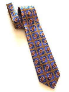 Corbata azul con diseño de cigarros de Pangborn para venta al por mayor de Pangborn Collection