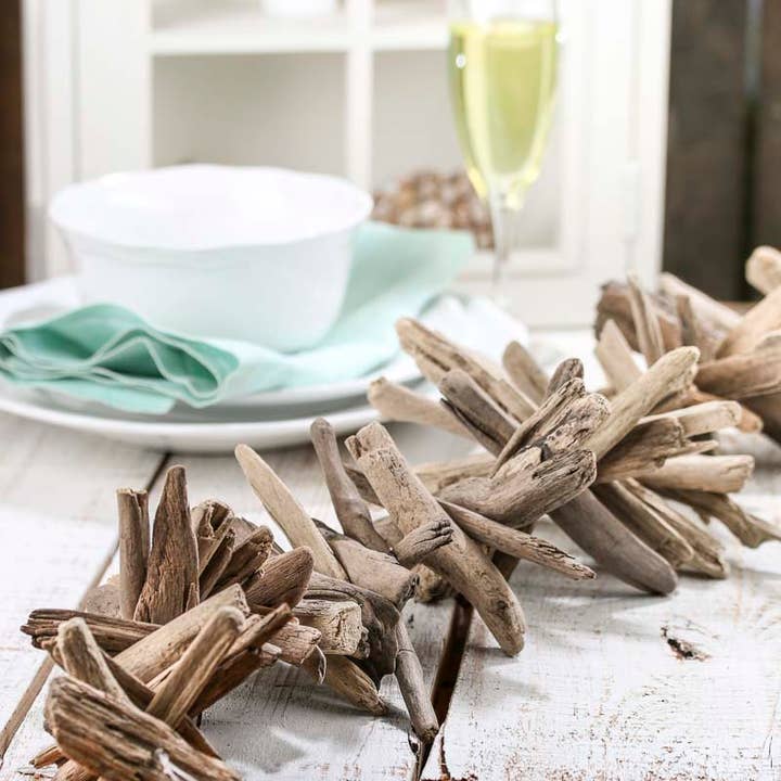 Natural Rustic Driftwood Coastal Garland - 57 inch long for wholesale by Factory Direct Craft