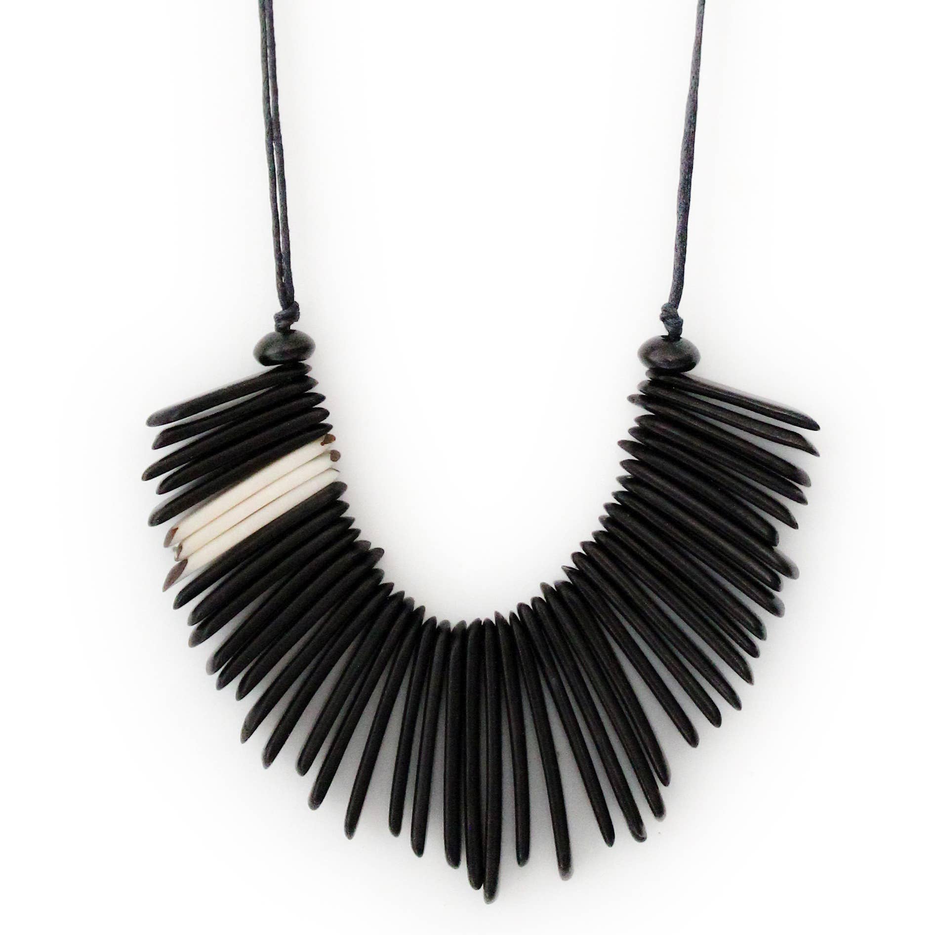 Muichic Natural Jewelry - Wholesale Jewelry Set - Tagua Jewelry Set, Fringe Tagua Necklace and Earrings 3