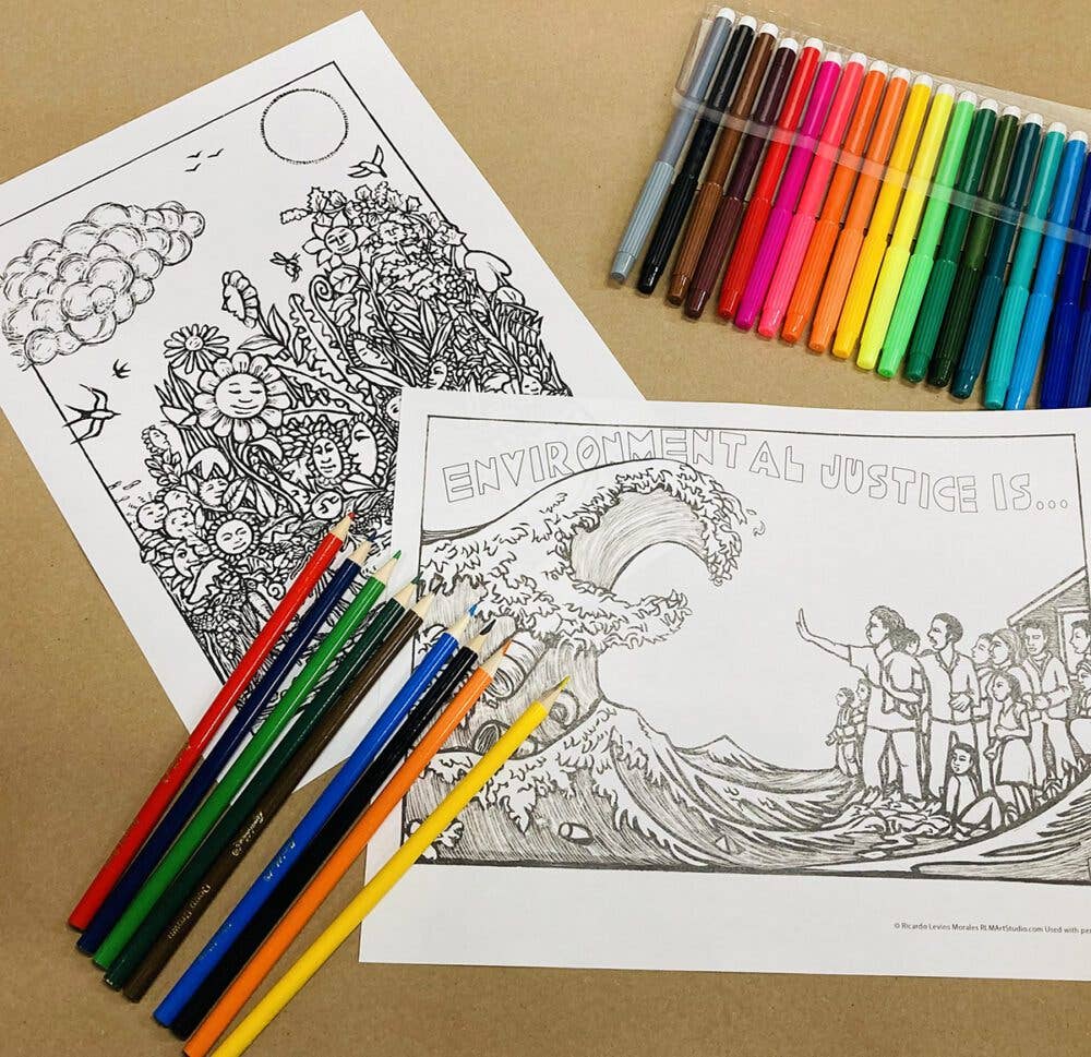 Ricardo Levins Morales Art Studio - Wholesale Coloring & Activity Book - Adult - Color Our Planet - Coloring Booklet2