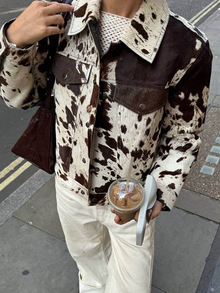 Collared Casual Printed Shirt Jacket for wholesale by THE WIZ