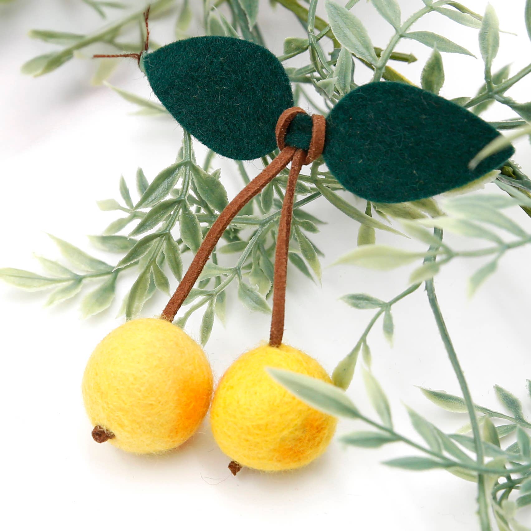 The Felt Pod - Wholesale Ornament - Felt Cherries | Felted Cherry | Felt Shape for Felt Garland 0