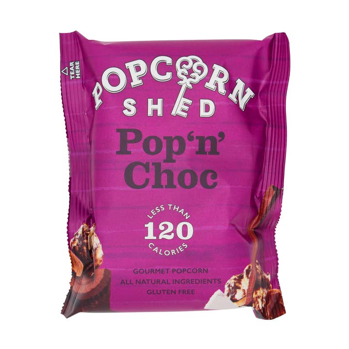 Pop N Choc Gourmet Popcorn Snack Pack 24g pour la vente par Popcorn Shed