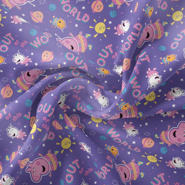 Peppa Pig Collection-Peppa Friends in Space-Purple for wholesale by Camelot