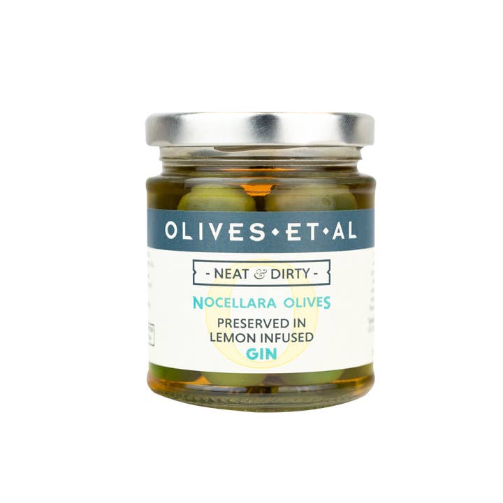 Olives Et Al - Wholesale Olives - Neat & Dirty Lemon Gin Infused Olives