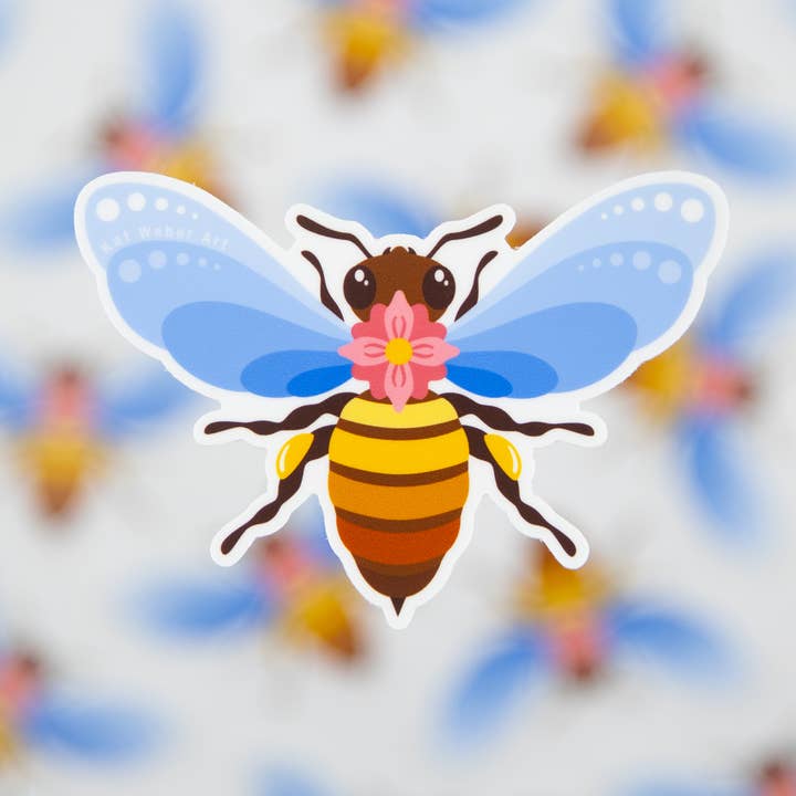Bee Sticker for wholesale by Kat Weber Art