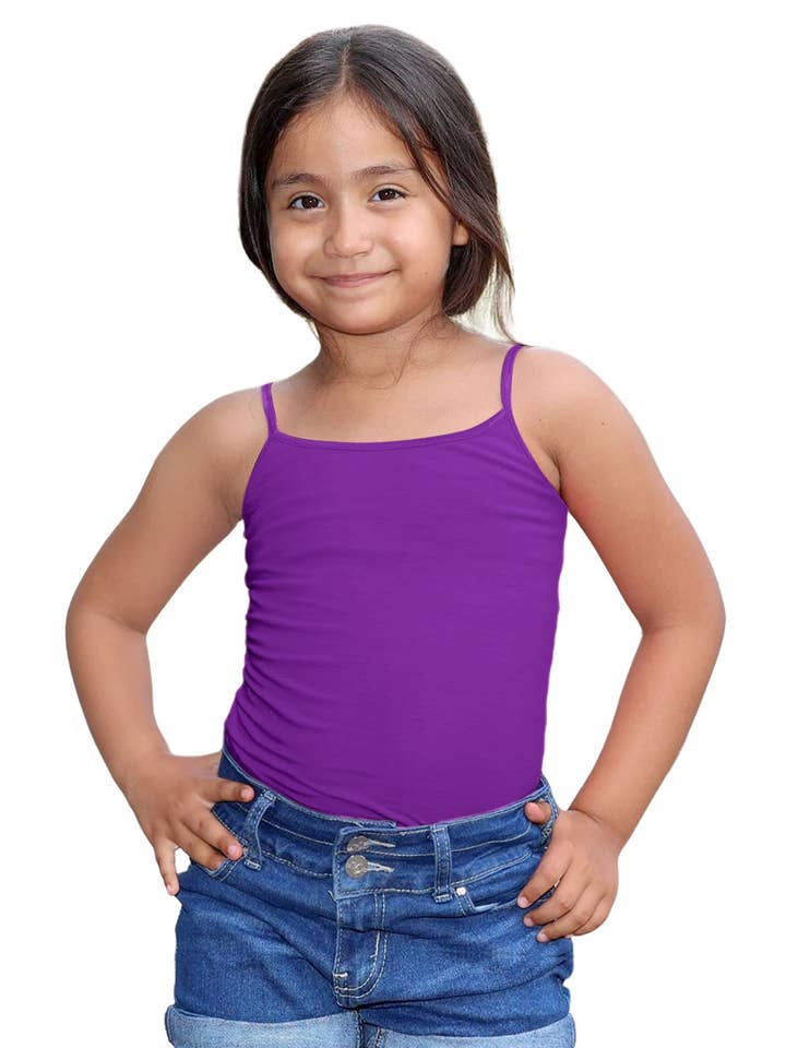 Cutie Patootie Clothing - Wholesale Tank Top - Kids - GKT-16058B Girl's Solid Cami Tank Soft Cotton Lycra12