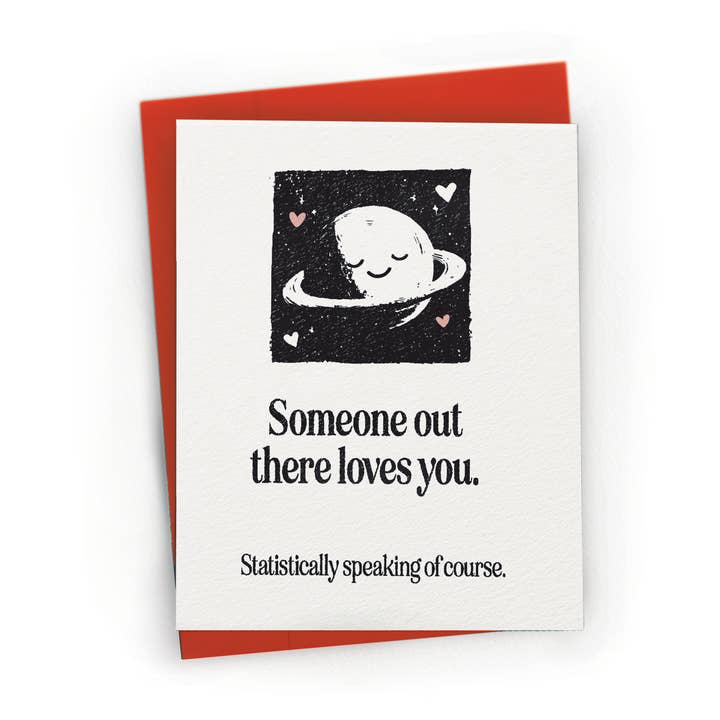 Someone Out There Loves You - A2 Valentines Greeting Card for wholesale by Petty Paper Studio