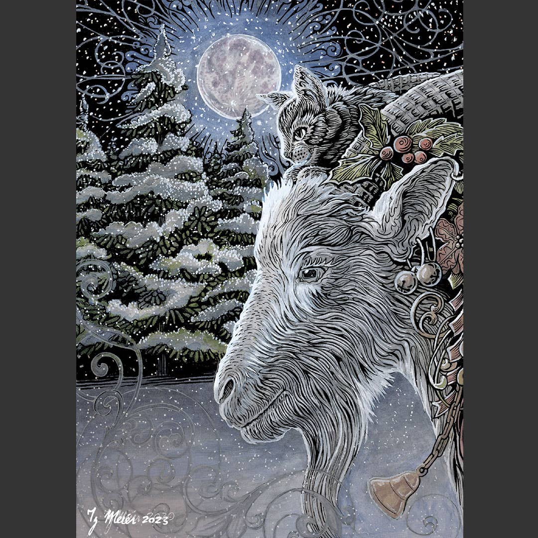 Sunny Days - Wholesale Everyday Greeting Card - Solstice Goat and kitten1