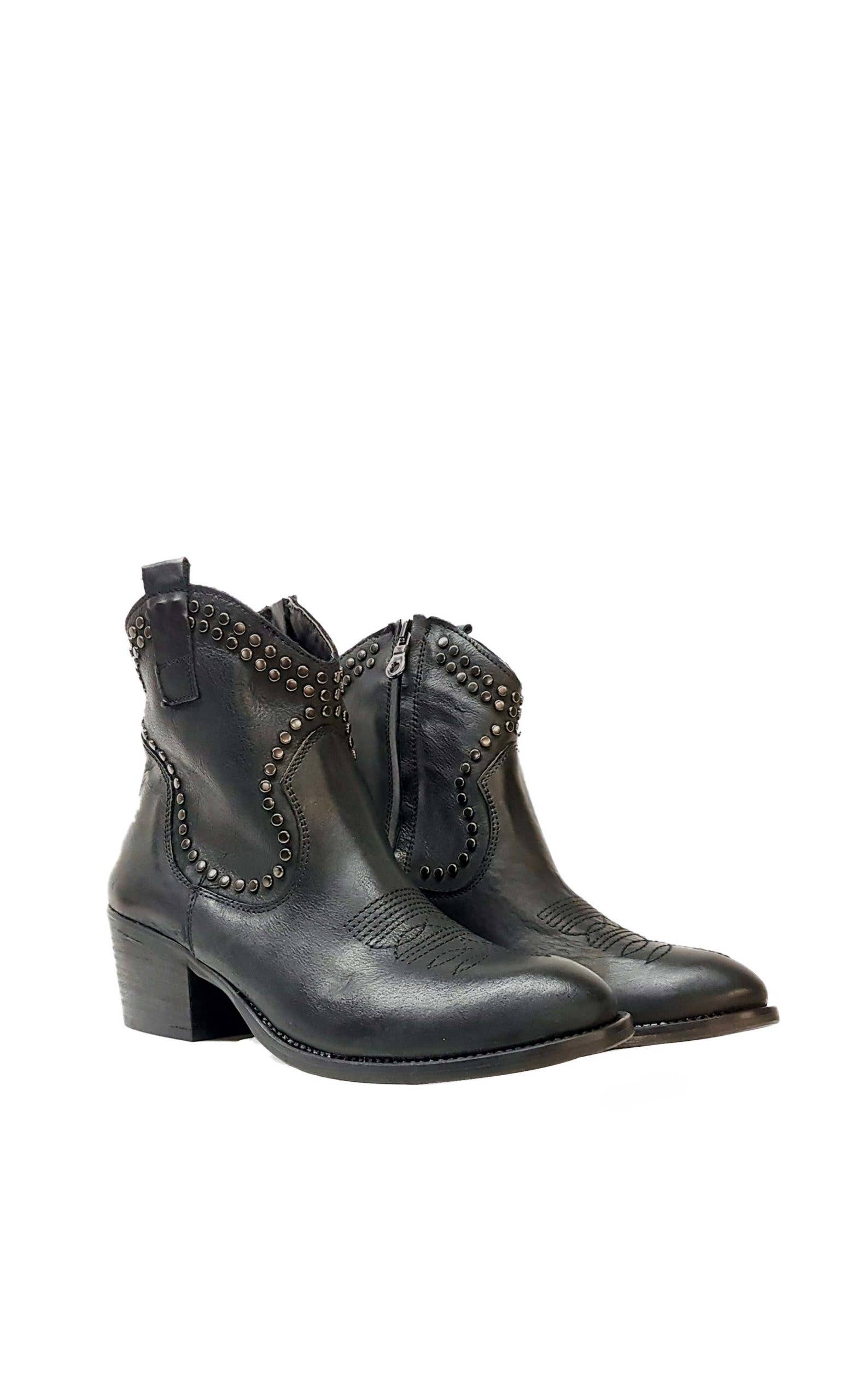 Eccellenza Donna – Großhandel Cowboystiefel  Damen – IRA Texan-Stiefel aus schwarzem Leder2