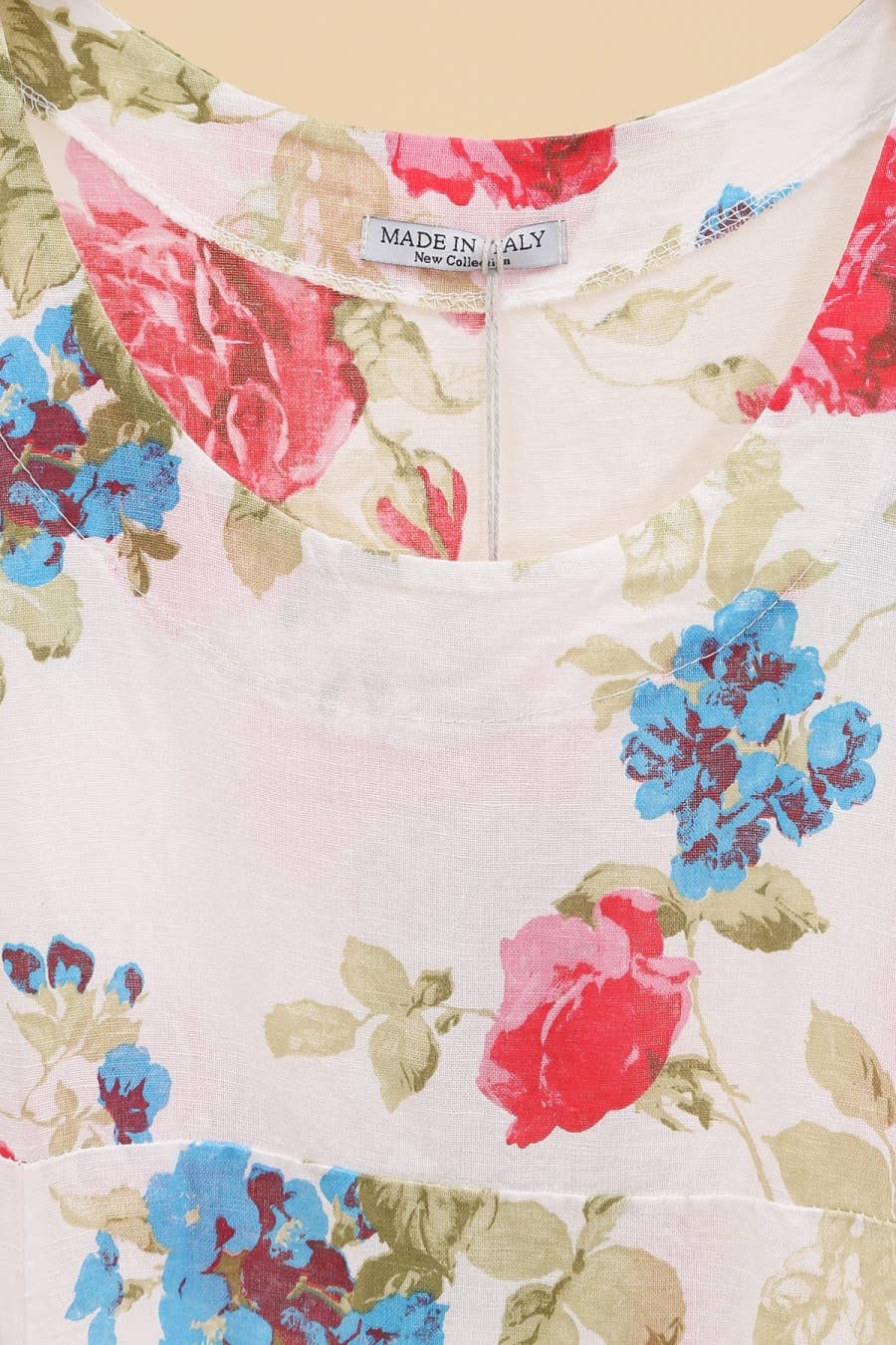 la maison des fibres naturelles – wholesale Klänning - Dam – Klänning i 100 % linne med blommönster 32401