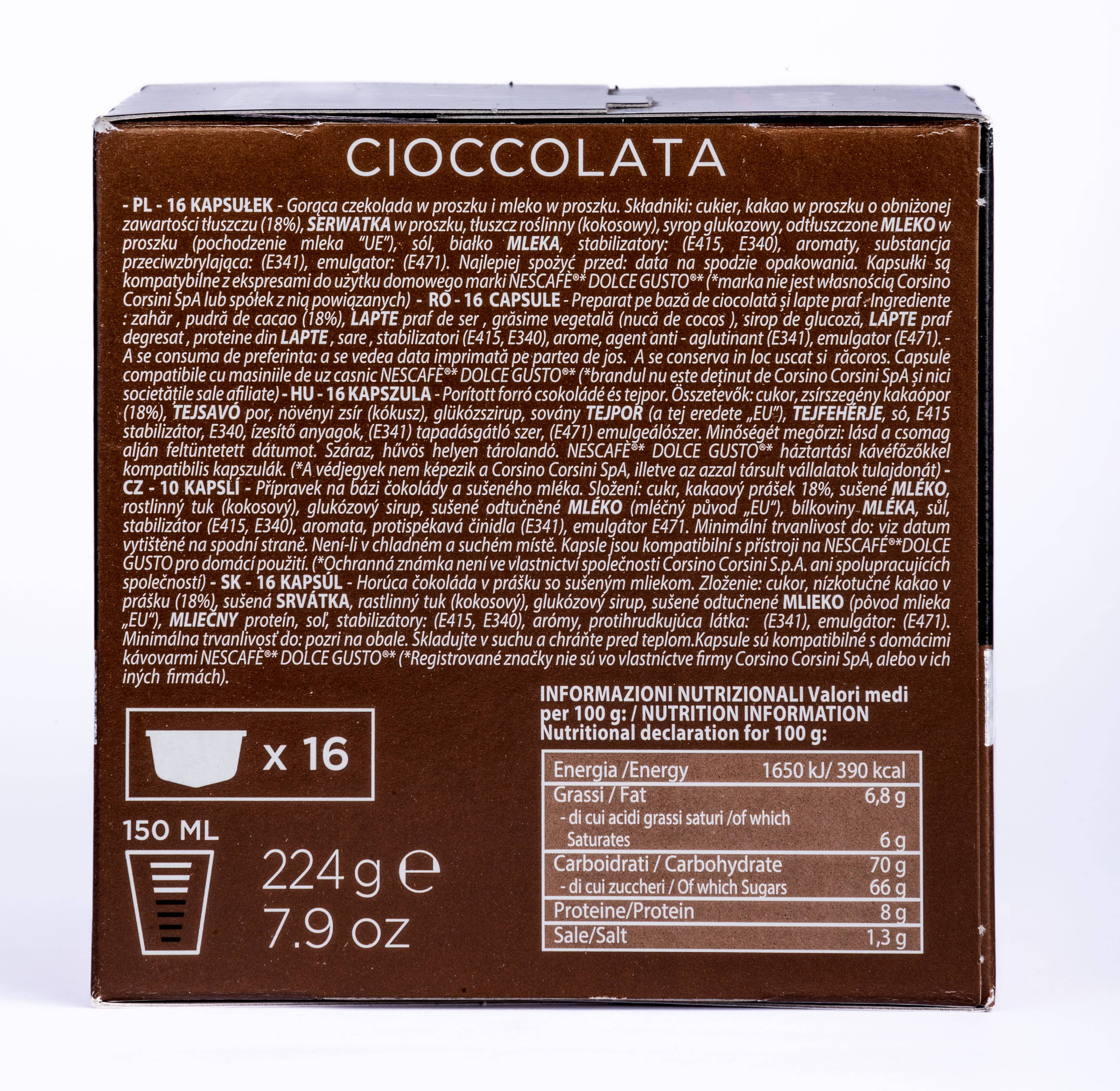 Caffè Corsini - Wholesale Coffee Pods - 16 Dolce Gusto® compatible capsules | CHOCOLATE2