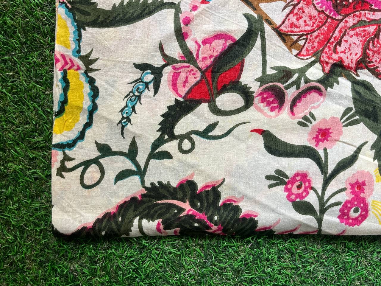 GYPSY STUDIO - Wholesale Fabric Paint - White Cotton Fabric Indian Block Printed Dressmaking Fabric0