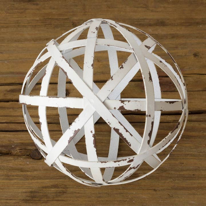 Sfera in metallo anticato, grande (Pk/02) per la vendita all'ingrosso da parte di Audrey's Home & Gift