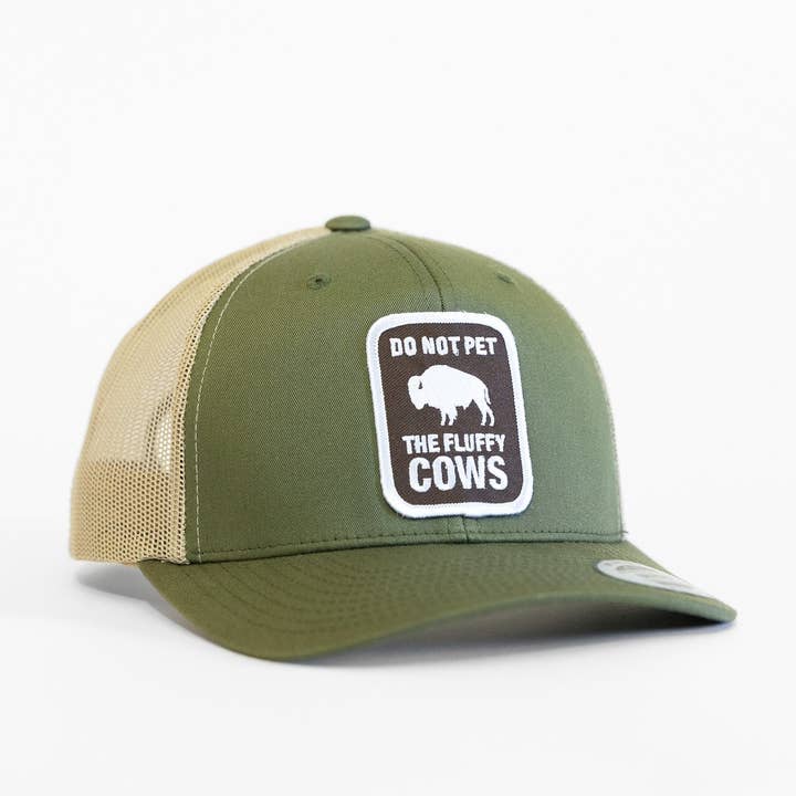 Do Not Pet The Fluffy Cows Trucker Hat for wholesale by Squatchy