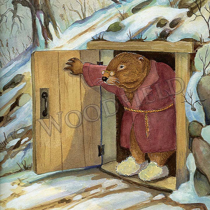 #759 - Groundhog Day Notecard for wholesale by Woodfield Press