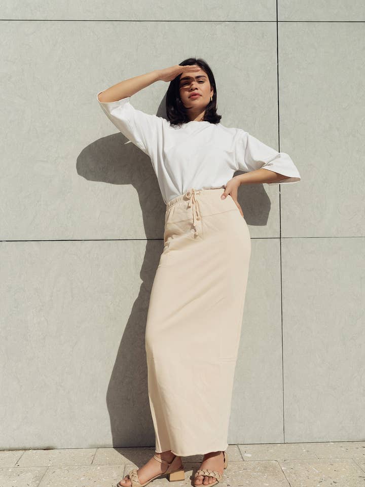 RECHTE JERSEY ROK voor wholesale door Profile NYC