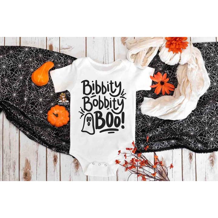 Macacão de bebê Bibbity Bobbity BOO por atacado de Minnie Made It